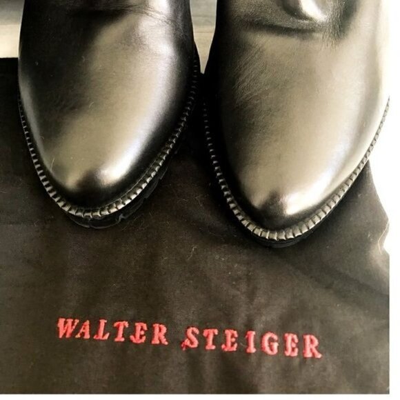 Walter Steiger boots black over the knee /knee high boots, size 39.5 EU - Picture 2 of 13